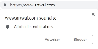 Autorisation de notification sous Chrome