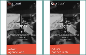 Exemple de FOUC sur le site artwai.com du à la font icônes
